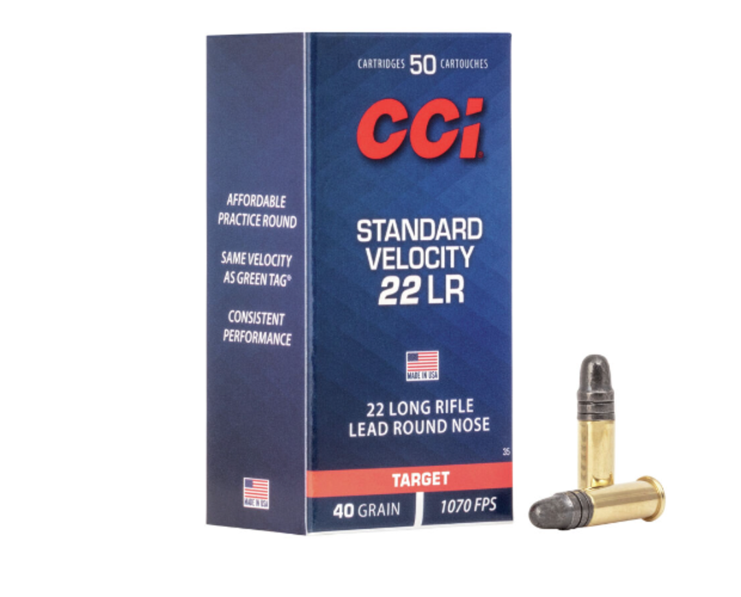 CCI Standard Velocity 22LR Lead Round Nose 500  Rounds image 0